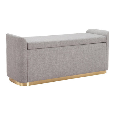 Banca para Área de Descanso 2 Plazas - ZUO DOBO - Gris - Asiento y Respaldo Tapizados - 109995 - Zuo - NOGAL BEAT - Banca
