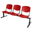 Banca para Sala de Espera - KINGSTRONG ISO NOVA BANC0420048 - 3 Plazas - Varios Colores - Estructura Metálica - BANC0420048 - Mundo In - NOGAL BEAT - Banca de Visita