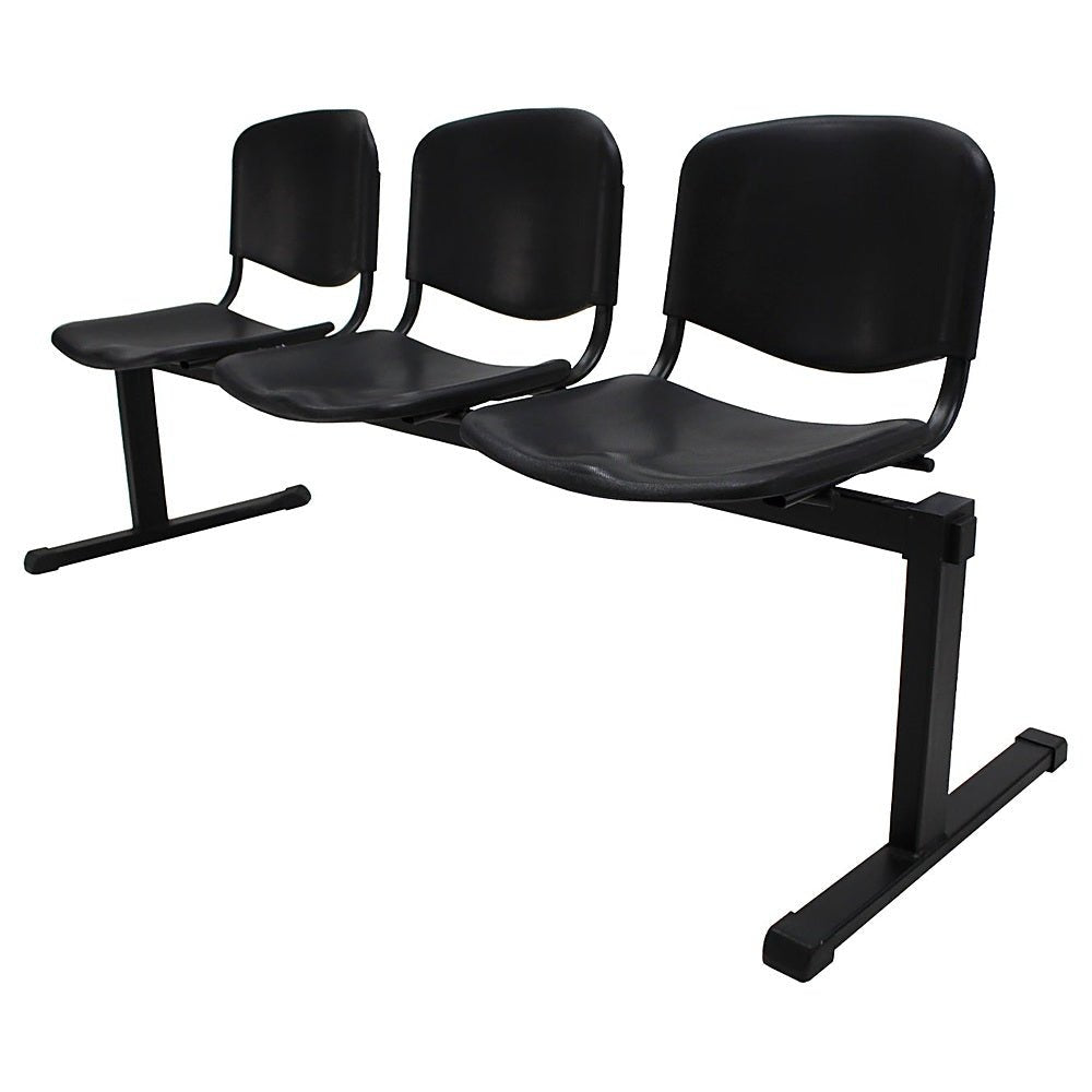 Banca para Sala de Espera - KINGSTRONG ISO NOVA BANC0420048 - 3 Plazas - Varios Colores - Estructura Metálica - BANC0420048 - Mundo In - NOGAL BEAT - Banca de Visita