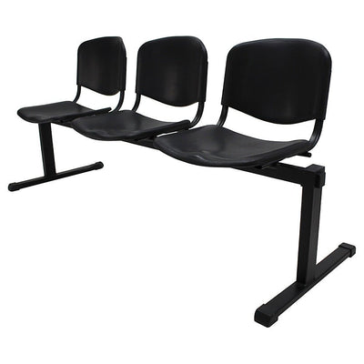 Banca para Sala de Espera - KINGSTRONG ISO NOVA BANC0420048 - 3 Plazas - Varios Colores - Estructura Metálica - BANC0420048 - Mundo In - NOGAL BEAT - Banca de Visita