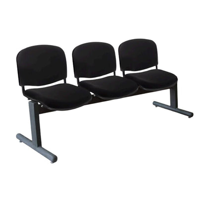 Banca para Sala de Espera - NOGAL BEAT KARLA - Varias Plazas - Asiento y Respaldo Tapizado - Karla 3 plazas - MOBILIARIO EN MOVIMIENTO - NOGAL BEAT - Banca