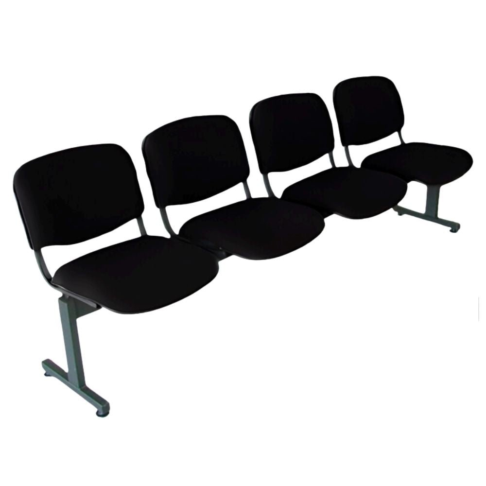 Banca para Sala de Espera - NOGAL BEAT KARLA - Varias Plazas - Asiento y Respaldo Tapizado - Karla 4 plazas - MOBILIARIO EN MOVIMIENTO - NOGAL BEAT - Banca