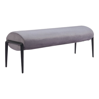 Banca para Vestidor 2 Plazas - ZUO GLATT - Varios Colores - Asiento y Respaldo Tapizados en Tela Tipo Terciopelo - 110350 - Zuo - NOGAL BEAT - Banca