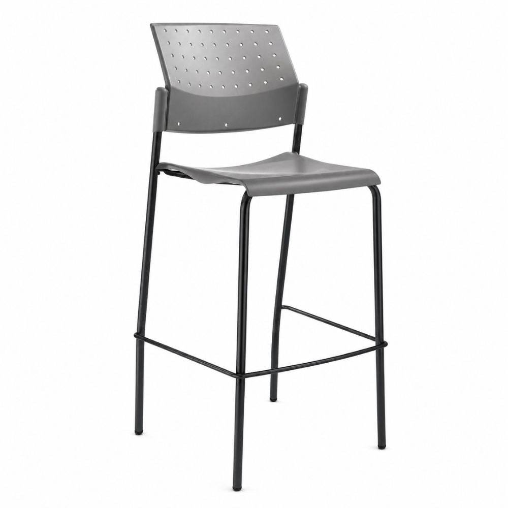 Banco Alto - LABENZE ARETA 107 - 00204 - Varios Colores - Patas fijas Tubular Acero y Descansa Pies - 107-00204 - Labenze - NOGAL BEAT - Banco Comercial