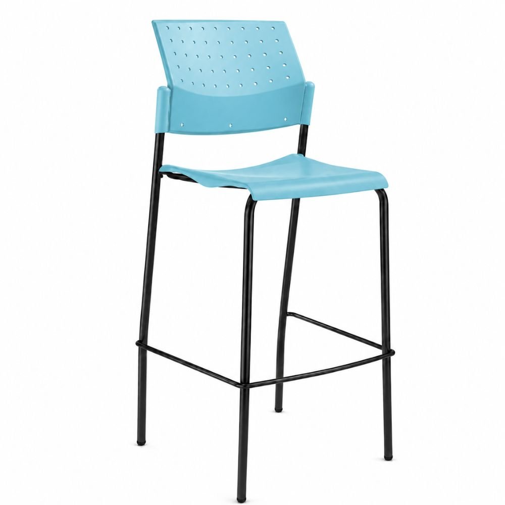 Banco Alto - LABENZE ARETA 107 - 00204 - Varios Colores - Patas fijas Tubular Acero y Descansa Pies - 107-00204 - Labenze - NOGAL BEAT - Banco Comercial