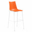 Banco alto Labenze Zebra con base de cuatro patas y descansa pies.