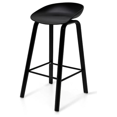 Banco Alto para Bar Diseño Minimalista - KINGSTRONG AREZZO BANC0671355 - Varios Colores - Asiento en Polipropileno y Base Tubular - BANC0671355 - Mundo In - NOGAL BEAT - Banco Comercial