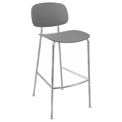 Banco Alto para Bar - INFINITI TONDINA POP - Varios Colores - Asiento y Respaldo en Polipropileno - 113-3720H-PGR-ESP - Infiniti - NOGAL BEAT - Banco Comercial