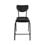 Banco Alto para Bar y Barra - OFFIHO OLIVER OHV - 141 - Negro - Asiento y Respaldo de Polipropileno Antiderrapante - OHV - 141 - OFFIHO - NOGAL BEAT - Bancos