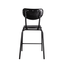 Banco Alto para Bar y Barra - OFFIHO OLIVER OHV - 141 - Negro - Asiento y Respaldo de Polipropileno Antiderrapante - OHV - 141 - OFFIHO - NOGAL BEAT - Bancos