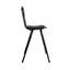 Banco Alto para Bar y Barra - OFFIHO OLIVER OHV - 141 - Negro - Asiento y Respaldo de Polipropileno Antiderrapante - OHV - 141 - OFFIHO - NOGAL BEAT - Bancos