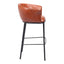 Banco Alto para Bar y Barra - ZUO GARSTON - Varios Colores - Asiento y Respaldo Tapizados en Piel Sintética - 110178 - Zuo - NOGAL BEAT - Banco Comercial