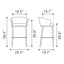 Banco Alto para Bar y Barra - ZUO GARSTON - Varios Colores - Asiento y Respaldo Tapizados en Piel Sintética - 110177 - Zuo - NOGAL BEAT - Banco Comercial