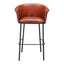 Banco Alto para Bar y Barra - ZUO GARSTON - Varios Colores - Asiento y Respaldo Tapizados en Piel Sintética - 110178 - Zuo - NOGAL BEAT - Banco Comercial