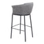 Banco Alto para Bar y Barra - ZUO GARSTON - Varios Colores - Asiento y Respaldo Tapizados en Piel Sintética - 110177 - Zuo - NOGAL BEAT - Banco Comercial