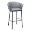 Banco Alto para Bar y Barra - ZUO GARSTON - Varios Colores - Asiento y Respaldo Tapizados en Piel Sintética - 110177 - Zuo - NOGAL BEAT - Banco Comercial