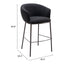 Banco Alto para Barra de Hotel - ZUO ESSEN - Varios Colores - Asiento y Respaldo Tapizados en Tejido Texturizado - 109810 - Zuo - NOGAL BEAT - Banco Comercial