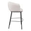 Banco Alto para Barra de Hotel - ZUO ESSEN - Varios Colores - Asiento y Respaldo Tapizados en Tejido Texturizado - 109808 - Zuo - NOGAL BEAT - Banco Comercial