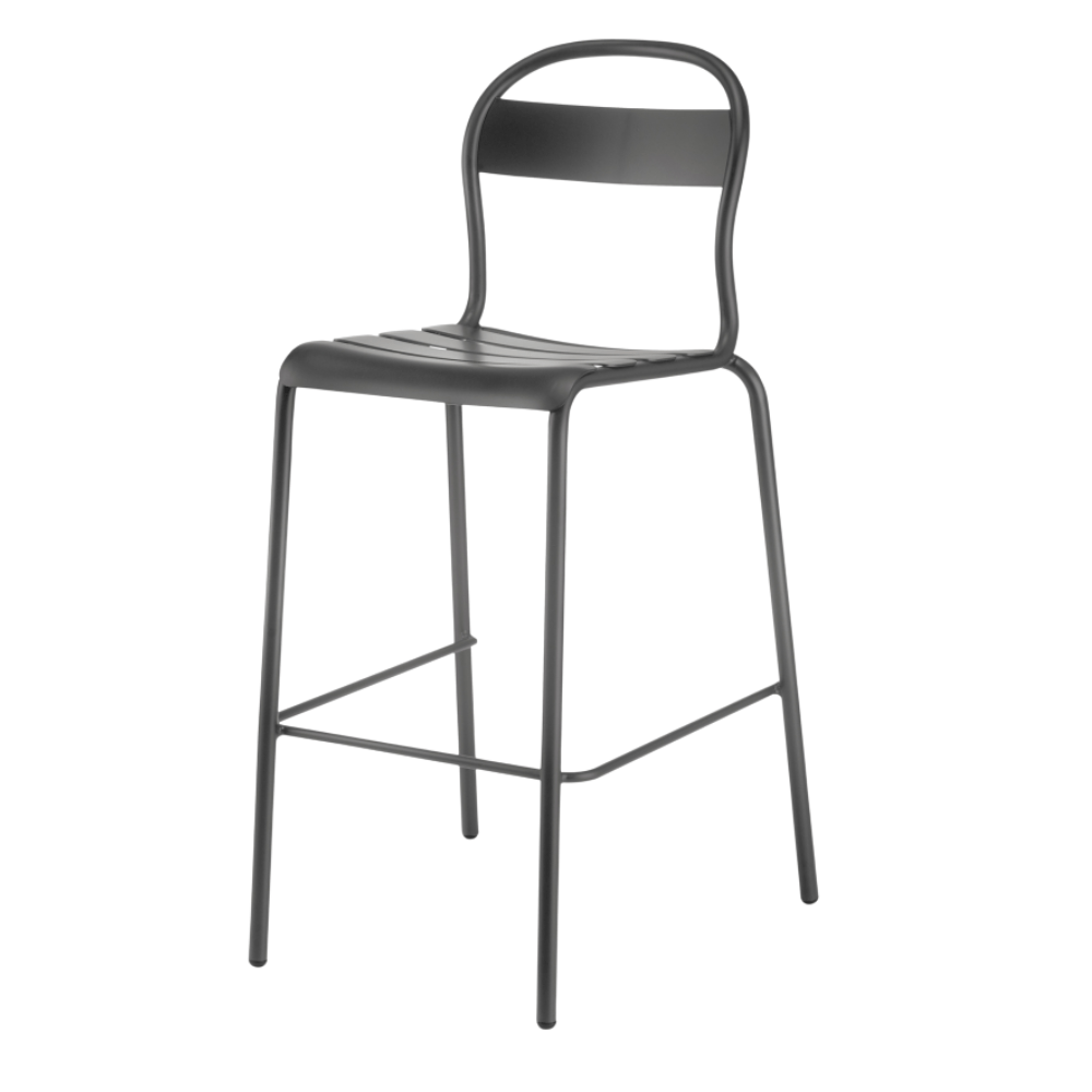 Banco Alto para Barra Resistente a Rayos UV - COLOS STECCA 5 - Varios Colores - para Ambiente Salino - STECCA 5 - Colos - NOGAL BEAT - Bancos