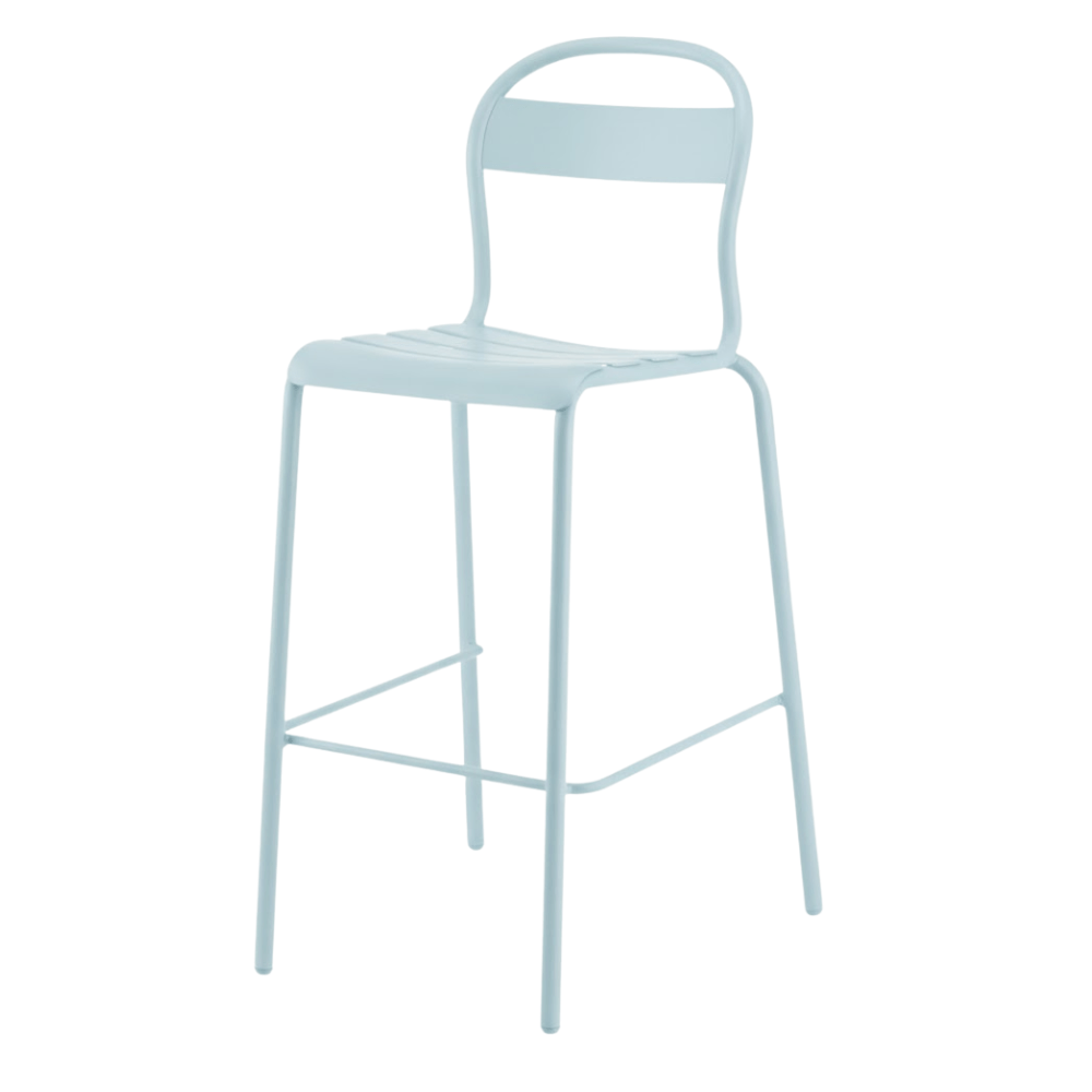 Banco Alto para Barra Resistente a Rayos UV - COLOS STECCA 5 - Varios Colores - para Ambiente Salino - STECCA 5 - Colos - NOGAL BEAT - Bancos