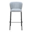 Banco Alto para Bistró - ZUO LINZ - Varios Colores - Asiento y Respaldo Tapizados en Piel Sintética - 109783 - Zuo - NOGAL BEAT - Banco Comercial