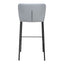 Banco Alto para Bistró - ZUO LINZ - Varios Colores - Asiento y Respaldo Tapizados en Piel Sintética - 109783 - Zuo - NOGAL BEAT - Banco Comercial