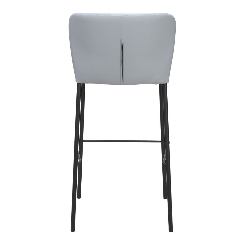 Banco Alto para Bistró - ZUO LINZ - Varios Colores - Asiento y Respaldo Tapizados en Piel Sintética - 109783 - Zuo - NOGAL BEAT - Banco Comercial