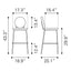 Banco Alto para Bistró - ZUO ODESSA - Varios Colores - Asiento y Respaldo Tapizados en Tela Tipo Terciopelo - 109806 - Zuo - NOGAL BEAT - Banco Comercial