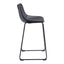 Banco Alto para Bistró - ZUO SMART - Varios Colores - Asiento y Respaldo Tapizados en Piel Sintética - 109650 - Zuo - NOGAL BEAT - Banco Comercial