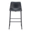 Banco Alto para Bistró - ZUO SMART - Varios Colores - Asiento y Respaldo Tapizados en Piel Sintética - 109650 - Zuo - NOGAL BEAT - Banco Comercial