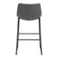 Banco Alto para Bistró - ZUO SMART - Varios Colores - Asiento y Respaldo Tapizados en Piel Sintética - 109327 - Zuo - NOGAL BEAT - Banco Comercial