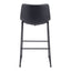 Banco Alto para Bistró - ZUO SMART - Varios Colores - Asiento y Respaldo Tapizados en Piel Sintética - 109650 - Zuo - NOGAL BEAT - Banco Comercial