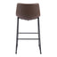 Banco Alto para Bistró - ZUO SMART - Varios Colores - Asiento y Respaldo Tapizados en Piel Sintética - 109326 - Zuo - NOGAL BEAT - Banco Comercial