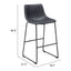 Banco Alto para Bistró - ZUO SMART - Varios Colores - Asiento y Respaldo Tapizados en Piel Sintética - 109650 - Zuo - NOGAL BEAT - Banco Comercial