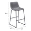 Banco Alto para Bistró - ZUO SMART - Varios Colores - Asiento y Respaldo Tapizados en Piel Sintética - 109327 - Zuo - NOGAL BEAT - Banco Comercial