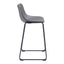 Banco Alto para Bistró - ZUO SMART - Varios Colores - Asiento y Respaldo Tapizados en Piel Sintética - 109327 - Zuo - NOGAL BEAT - Banco Comercial