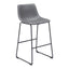 Banco Alto para Bistró - ZUO SMART - Varios Colores - Asiento y Respaldo Tapizados en Piel Sintética - 109327 - Zuo - NOGAL BEAT - Banco Comercial