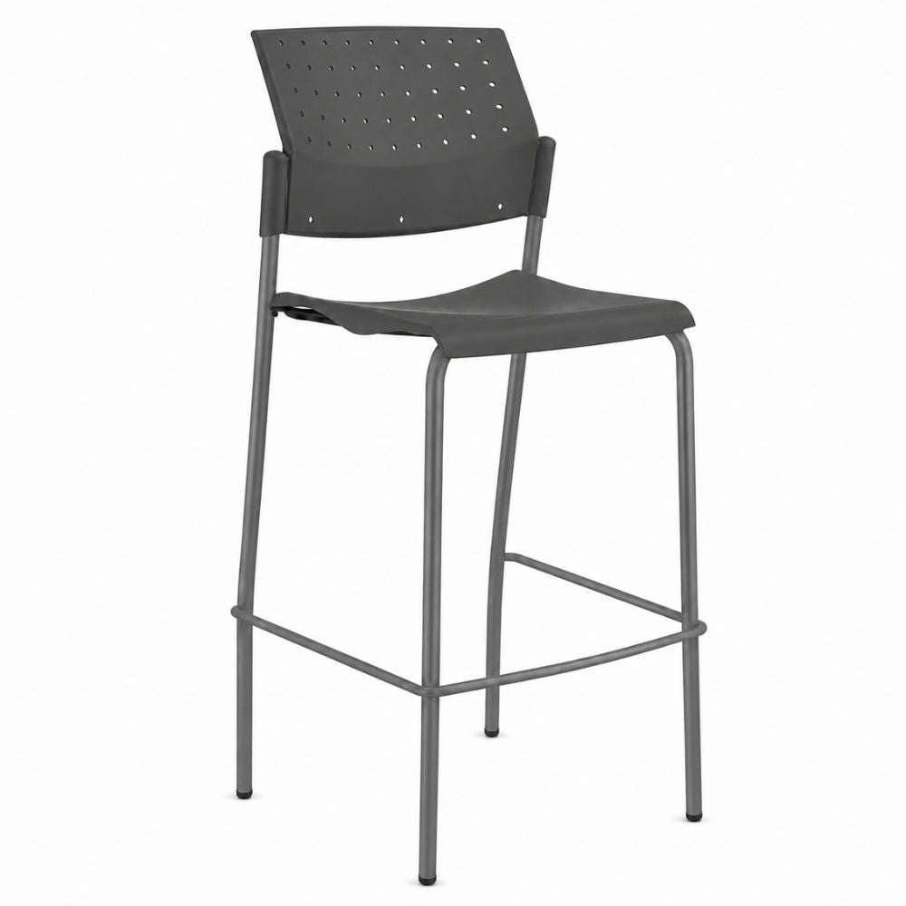 Banco Alto para Cafetería - LABENZE ARETA 107 - 00214 - Varios Colores - Patas fijas Tubular Gris y Descansa Pies - 107-00214 - Labenze - NOGAL BEAT - Banco Comercial