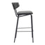 Banco Alto para Cantina - ZUO CHARON - Varios Colores - Asiento y Respaldo Tapizados en Piel Sintética - 110261 - Zuo - NOGAL BEAT - Banco Comercial