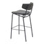 Banco Alto para Cantina - ZUO CHARON - Varios Colores - Asiento y Respaldo Tapizados en Piel Sintética - 110261 - Zuo - NOGAL BEAT - Banco Comercial