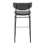 Banco Alto para Cantina - ZUO CHARON - Varios Colores - Asiento y Respaldo Tapizados en Piel Sintética - 110261 - Zuo - NOGAL BEAT - Banco Comercial
