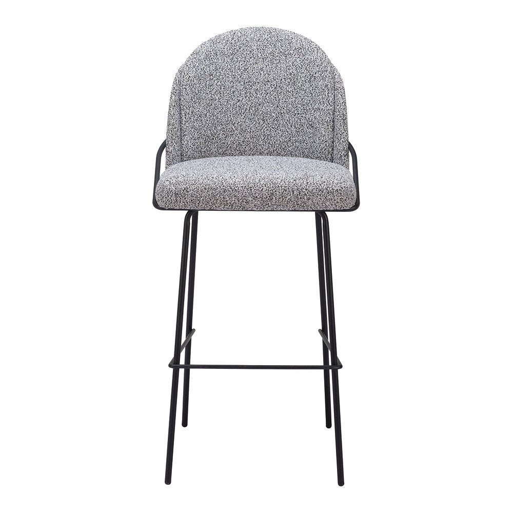 Banco Alto para Cantina - ZUO JAMBI - Varios Colores - Asiento y Respaldo Tapizados en Tela Tipo Borrego - 109968 - Zuo - NOGAL BEAT - Banco Comercial