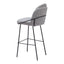 Banco Alto para Cantina - ZUO JAMBI - Varios Colores - Asiento y Respaldo Tapizados en Tela Tipo Borrego - 109968 - Zuo - NOGAL BEAT - Banco Comercial