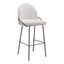 Banco Alto para Cantina - ZUO JAMBI - Varios Colores - Asiento y Respaldo Tapizados en Tela Tipo Borrego - 109969 - Zuo - NOGAL BEAT - Banco Comercial