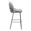 Banco Alto para Cantina - ZUO JAMBI - Varios Colores - Asiento y Respaldo Tapizados en Tela Tipo Borrego - 109968 - Zuo - NOGAL BEAT - Banco Comercial