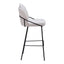 Banco Alto para Cantina - ZUO JAMBI - Varios Colores - Asiento y Respaldo Tapizados en Tela Tipo Borrego - 109969 - Zuo - NOGAL BEAT - Banco Comercial