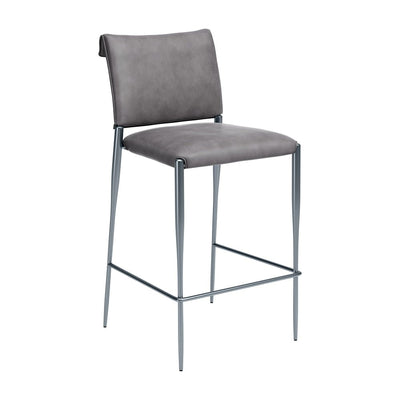 Banco Alto para Comedor de Empresa - ZUO FREESIA - Varios Colores - Asiento y Respaldo Tapizados en Piel Sintética - 111155 - Zuo - NOGAL BEAT - Banco Comercial