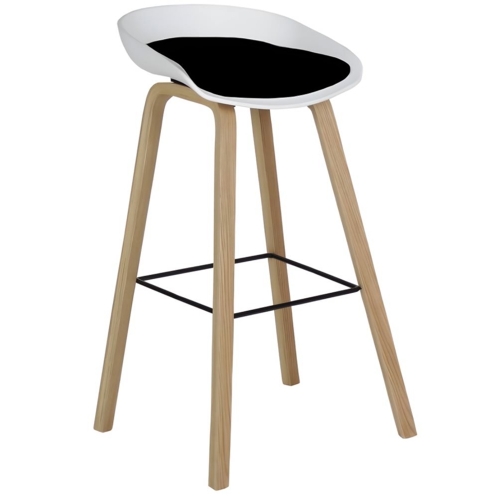 Banco Alto para Hotel - NOGAL BEAT STELLA - Varios Colores - Asiento Acojinado y Estructura en Madera - BANCO STELLA - MDO - NOGAL BEAT - Banco Comercial