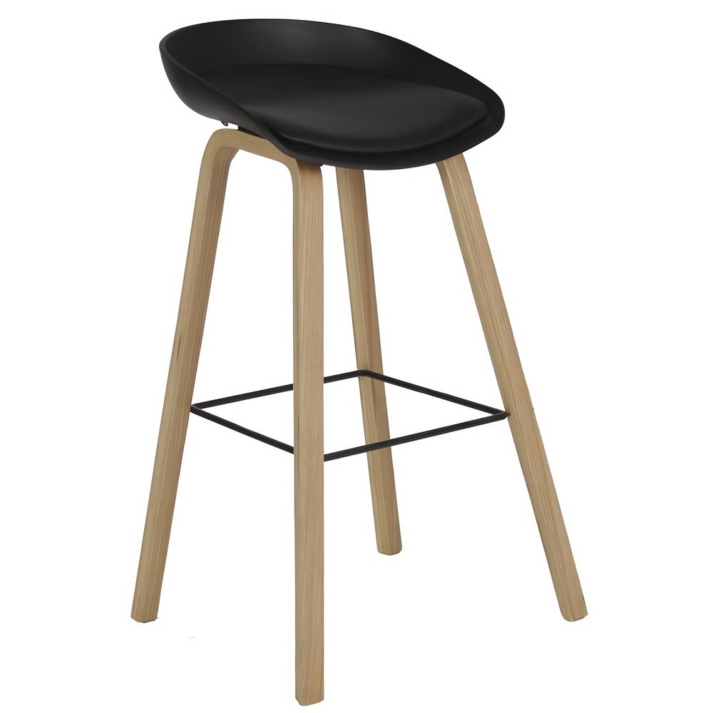 Banco Alto para Hotel - NOGAL BEAT STELLA - Varios Colores - Asiento Acojinado y Estructura en Madera - BANCO STELLA - MDO - NOGAL BEAT - Banco Comercial