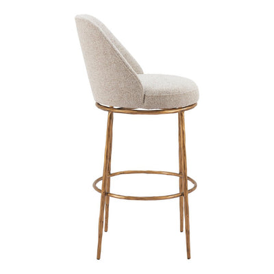Banco Alto para Pub - ZUO NORDHAVN - Varios Colores - Asiento y Respaldo Tapizados en Tejido Texturizado - 110271 - Zuo - NOGAL BEAT - Banco Comercial